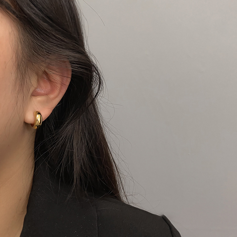 Daily, Shopping Occasion Alloy Material 1 Pair Simple Style Geometric Plating Alloy Ear Studs
