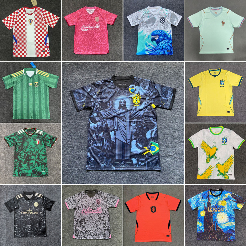 World Cup Jerseys Brazil Italy Argentina Portugal Palestine Naples Fan Version Football Uniforms