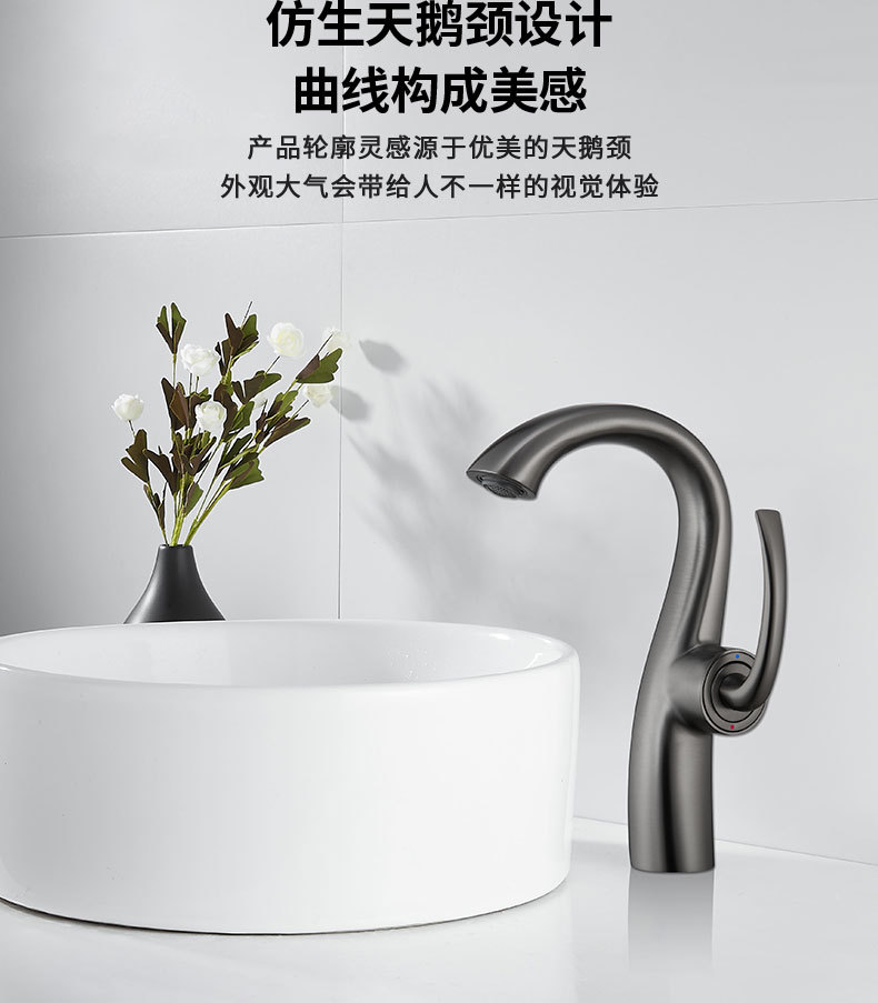 New retro faucet, household washbasin, bathroom cold and hot washbasin, black factory wholesale, cream white undefined