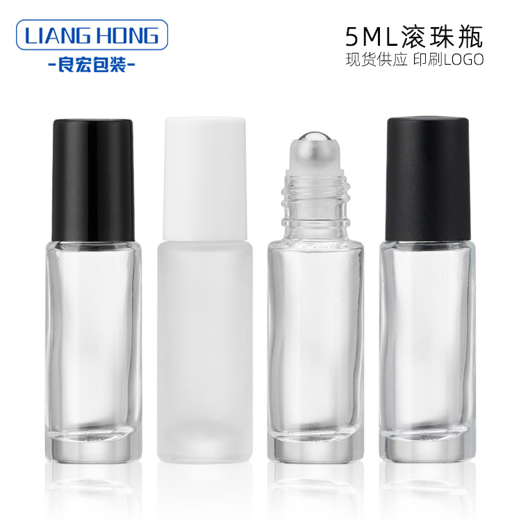 现货 5ml透明玻璃滚珠瓶 精油分装瓶 香水走珠瓶 眼部精华瓶