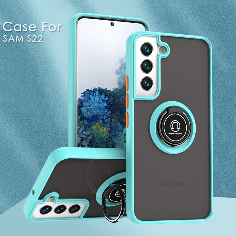 Cross-Border Applicable Samsung S22U Phone Case Qiying First Generation Ring Stand Car Magnetic Suction S22 Handheld Anti-Slip