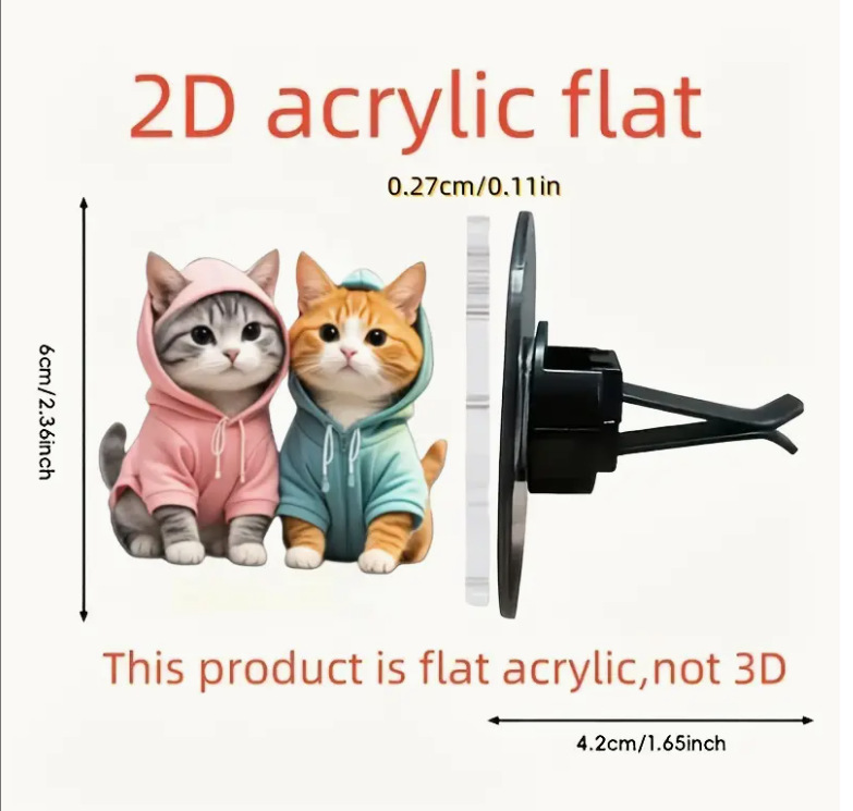 Comercio exterior transfronterizo suéter gatito productos acabados ventilador clips decoración de automóviles perfume adorable acrílico decoración impermeable image 44