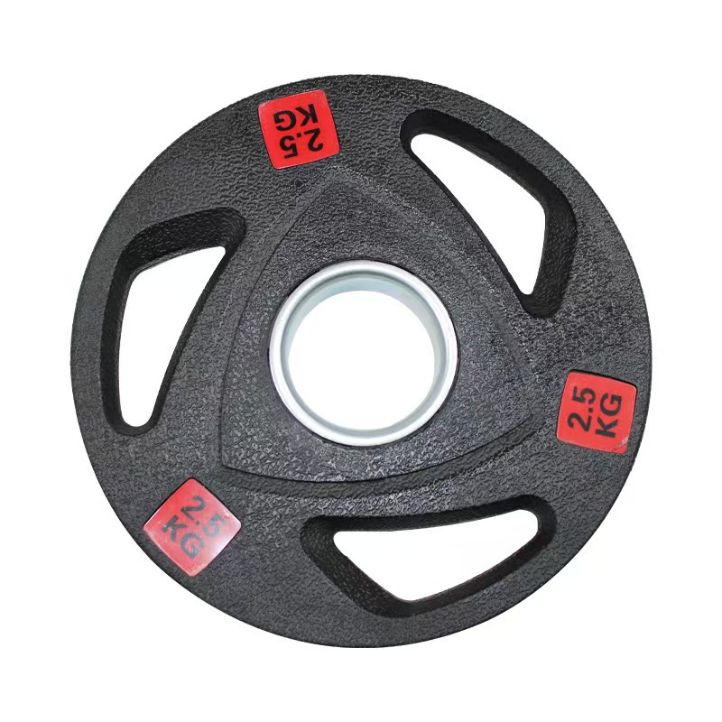 Hoja de barra de agarre de mano de tres agujeros Hoja de campana voladora Hoja de dimbre Hoja de peso de 5cm Hoja de campana voladora de gran agujero para gimnasio