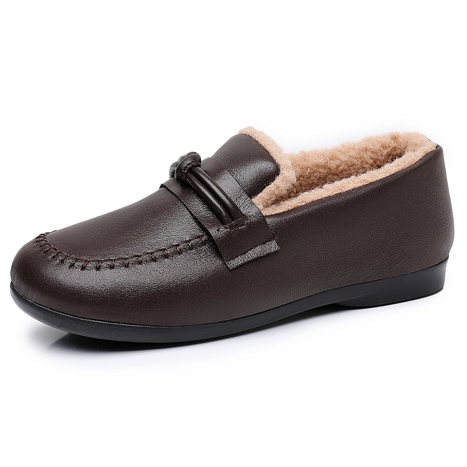 Zapatos de algodón de mujer procesamiento personalizado botas de mujer ligeras y cómodas botas de cuero de moda botas de nieve calientes de un pie botas cortas