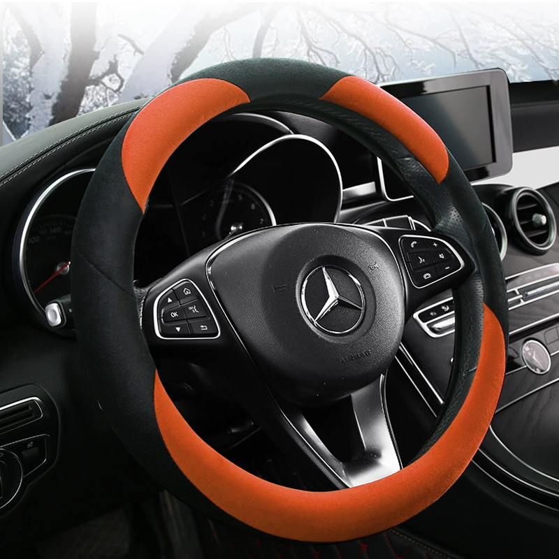 Новый замшевый круглый чехол на руль, нескользящий