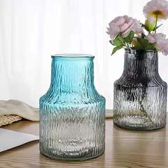 Nordic simple creative vase transparent vase water nourishing rich bamboo lily glass vase living room table decorations