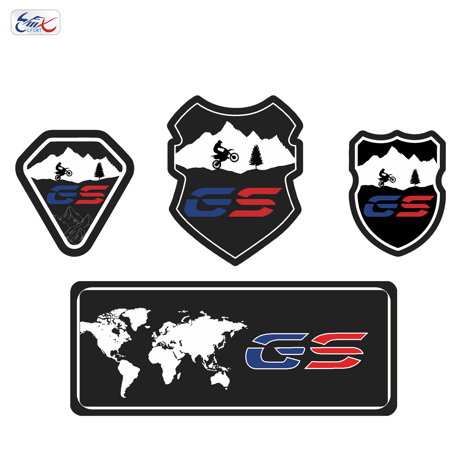 Adecuado para motocicletas BMW GS pegatinas personalidad creativa decoración equipaje reflectante conjunto de pegatinas universales