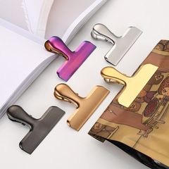 Stainless steel colorful snack moisture-proof sealing clip Creative kitchen plastic food bag preservation clip moisture-proof sealing clip