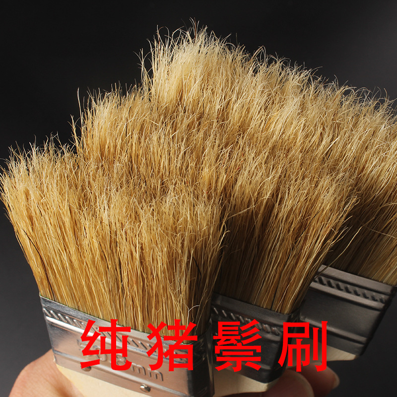 cepillo de pelo de cerdo puro espesado cepillo de madera industrial a prueba de agua cepillo de pintura limpio cepillo de pelo corto resistente a altas temperaturas cepillo de barbacoa anticorrosivo