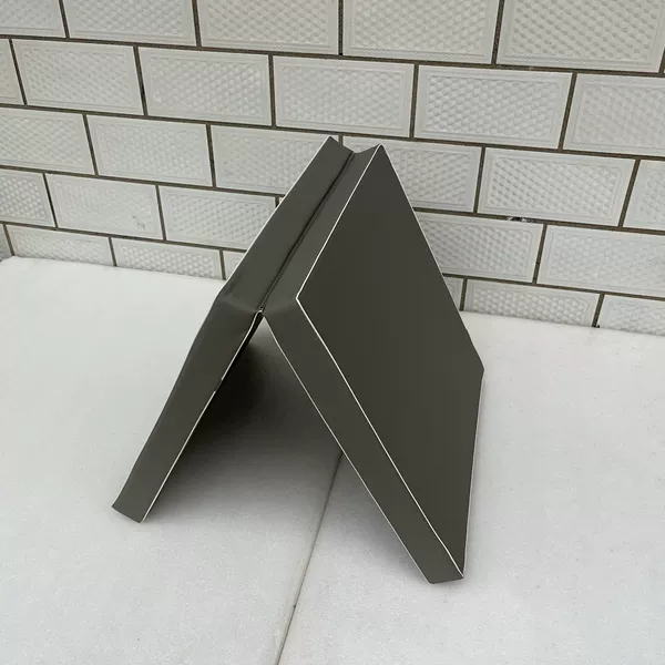 Pu leather gray 2 folds 100*50*5