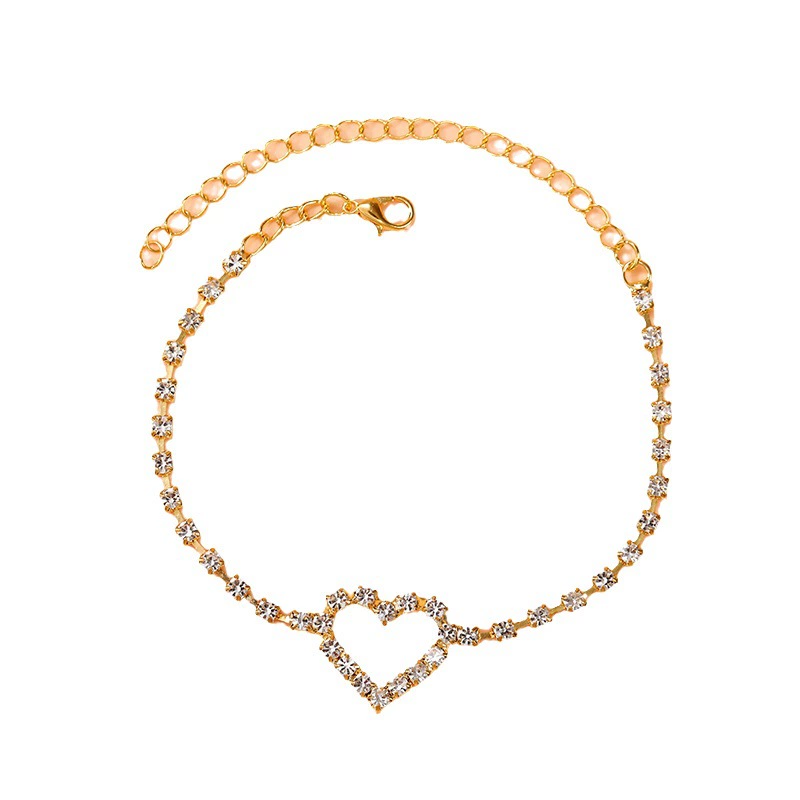 Universal ankle bracelet, beach trend accessory heart shaped, European style