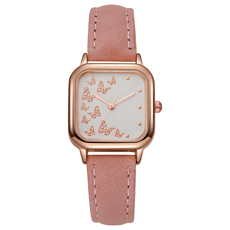 Nuevo 2024 pequeño estilo princesa de fantasía esfera de mariposa vivaz estilo europeo reloj de mujer de estudiante de alto valor al por mayor
