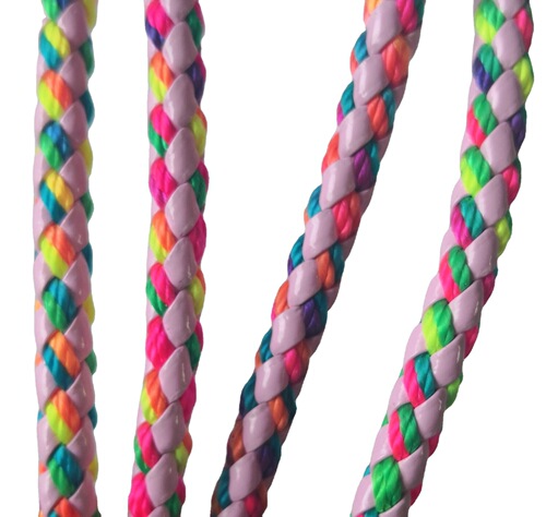 Color braided leather rope braided rope wholesale PU6 strand braided rope bracelet jewelry accessories mobile phone lanyard wholesale