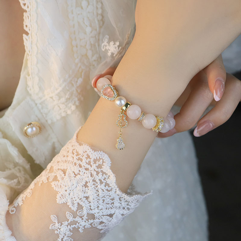 Li Guang pastel crema de cristal de hielo pulsera de lujo ligera mujer transferencia pequeña calabaza de alta calidad pulsera regalo de regalo para amigos