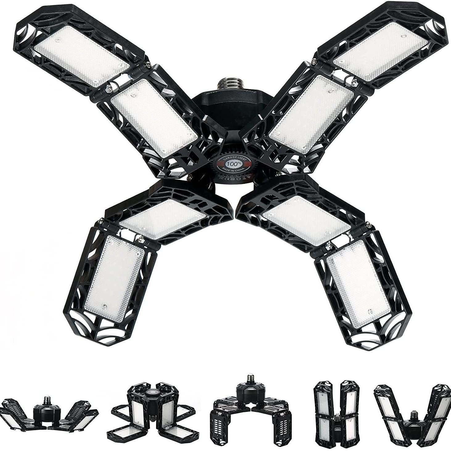 Almacén de techo lámpara de minería 200W150W variante plegable variedad LED lámpara de garaje transfronteriza exclusiva