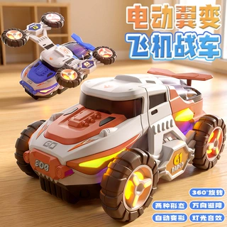 电动卡通变脸旋转跳舞特技车玩具炫彩灯光音乐男孩女孩玩具车批发
