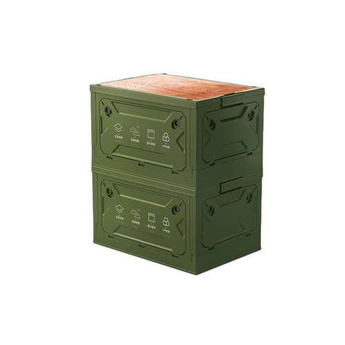 Outdoor camping 5-open storage folding box camping wooden lid storage box car backup storage box storage box