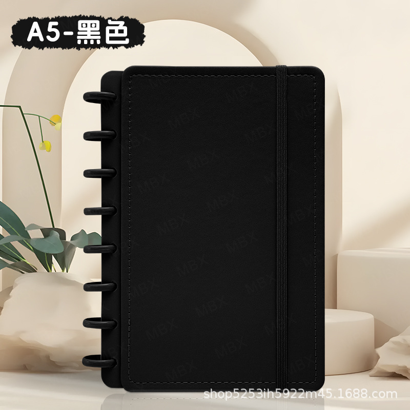 A5 macarrón botón de hongos cuaderno de cuaderno PU elástico cuaderno de cuadernos de papelería image 16