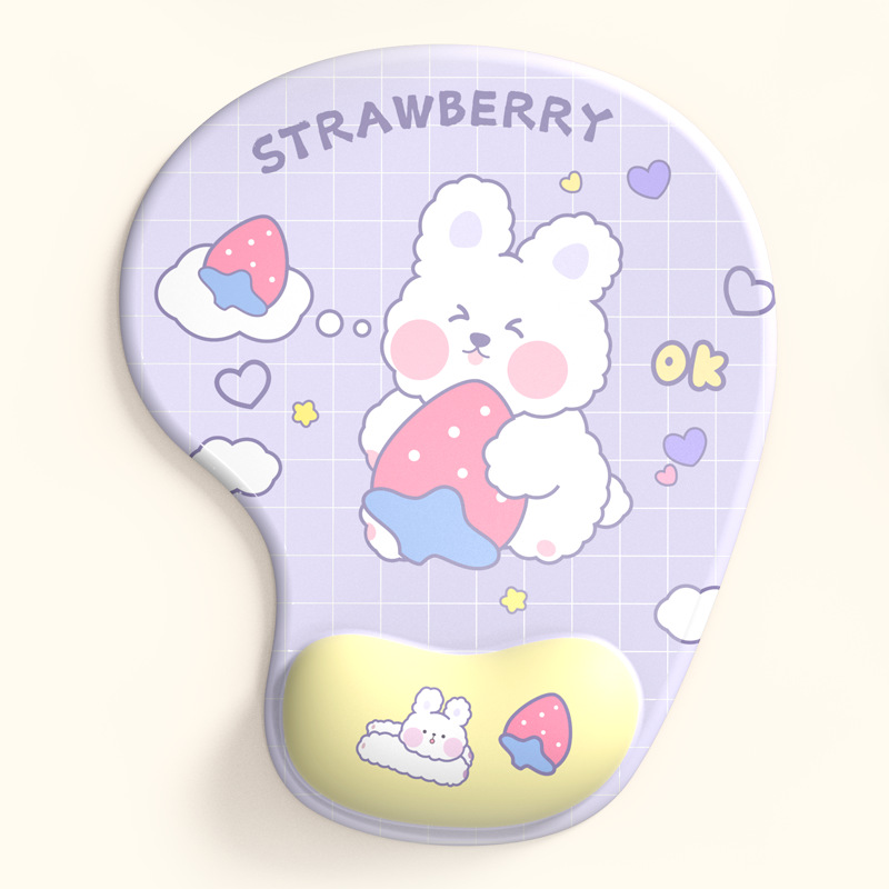 Alfombrilla de ratón almohadilla de muñeca de silicona tamaño pequeño lindo niños y niñas computadora de dibujos animados de Oficina Juego de mesa pad soporte de muñeca