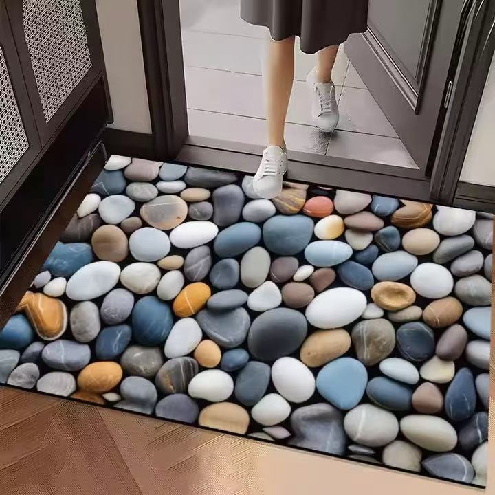 Household Pebble Diatom Mud Floor Mat Bathroom Water-Absorbent Non-Slip Water-Absorbent Quick-Drying Entrance Door Entrance Door Mat