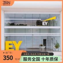 定制工厂铝合金中窄平开门卫生间厨房公寓出租屋钢化玻璃双开门