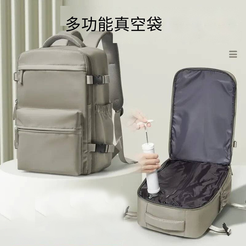 Nuevos productos transfronterizos mochila de negocios de gran capacidad unidireccional bolsa de vacío compresible multicapa de almacenamiento mochila de computadora