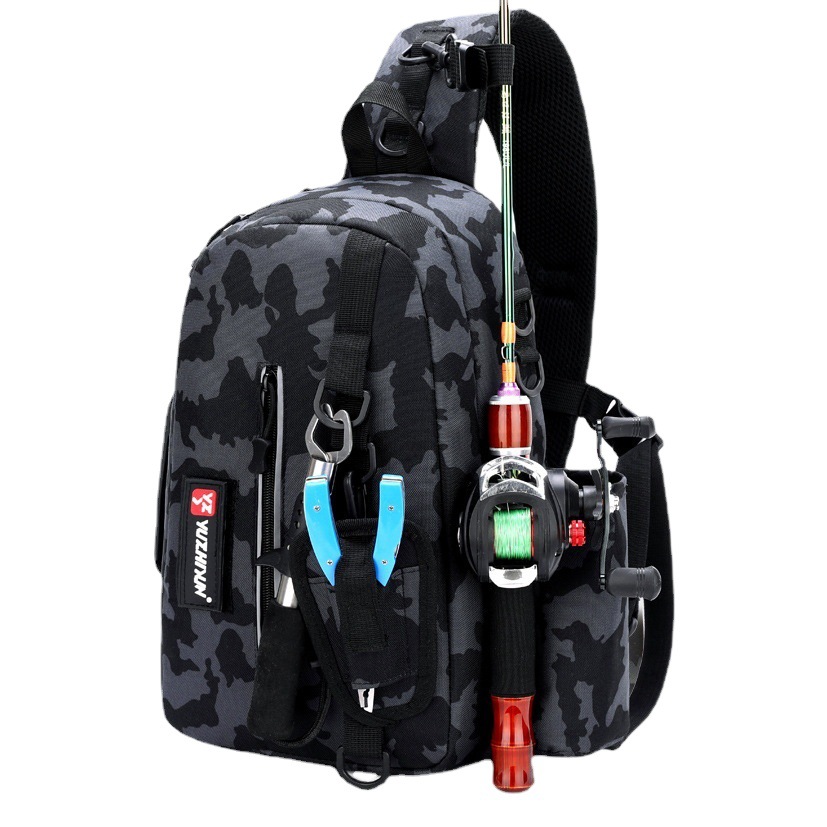 Bolsa señuelo mochila multifuncional de hombro caña de pescar impermeable bolsa de pesca para el equipo de pesca exterior bolsa de almacenamiento con caña tapable