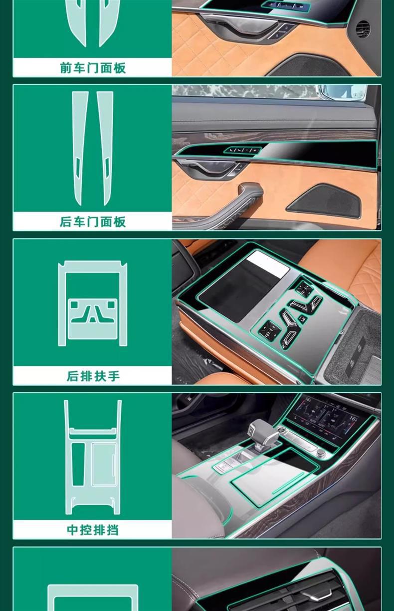 Suitable for Audi Q7/Q8/A8L Central Control Film Interior Protective Film Instrument Panel Navigation Display Screen Tempered Film