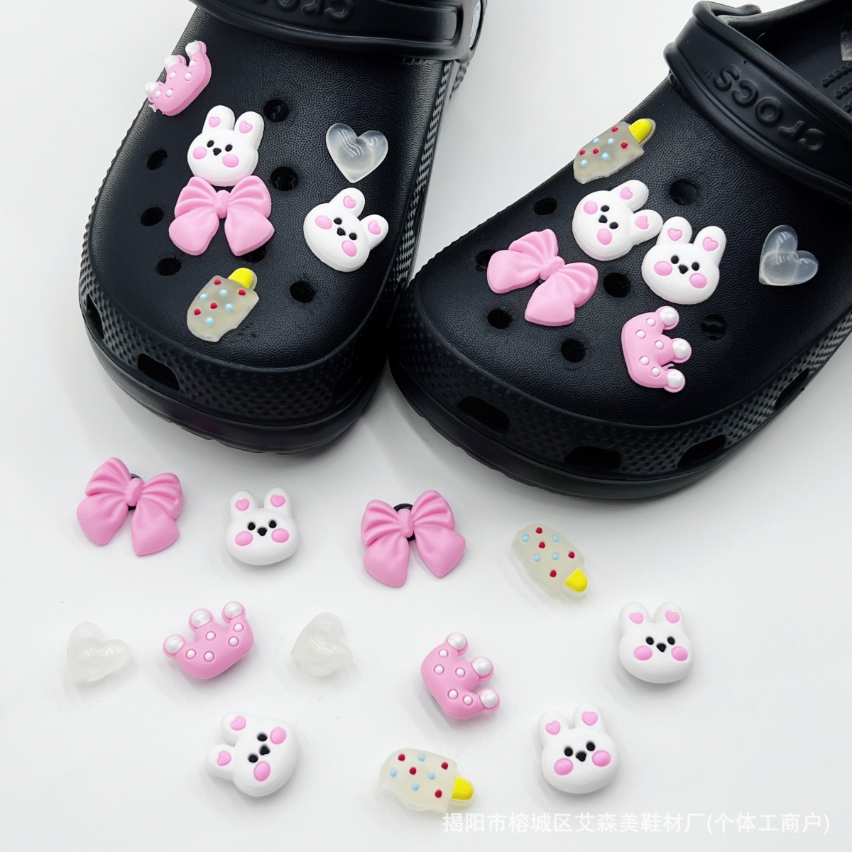 Estrellas plateadas ajuste agujero agujero perdido zapatos decorativos accesorios DIY extraíbles accesorios de flores hebillas de zapatos accesorios tridimensionales