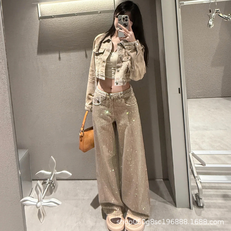 SMFK野性起源短身牛仔夹克（手工）棉质破洞褪色长袖外套女25秋款|undefined