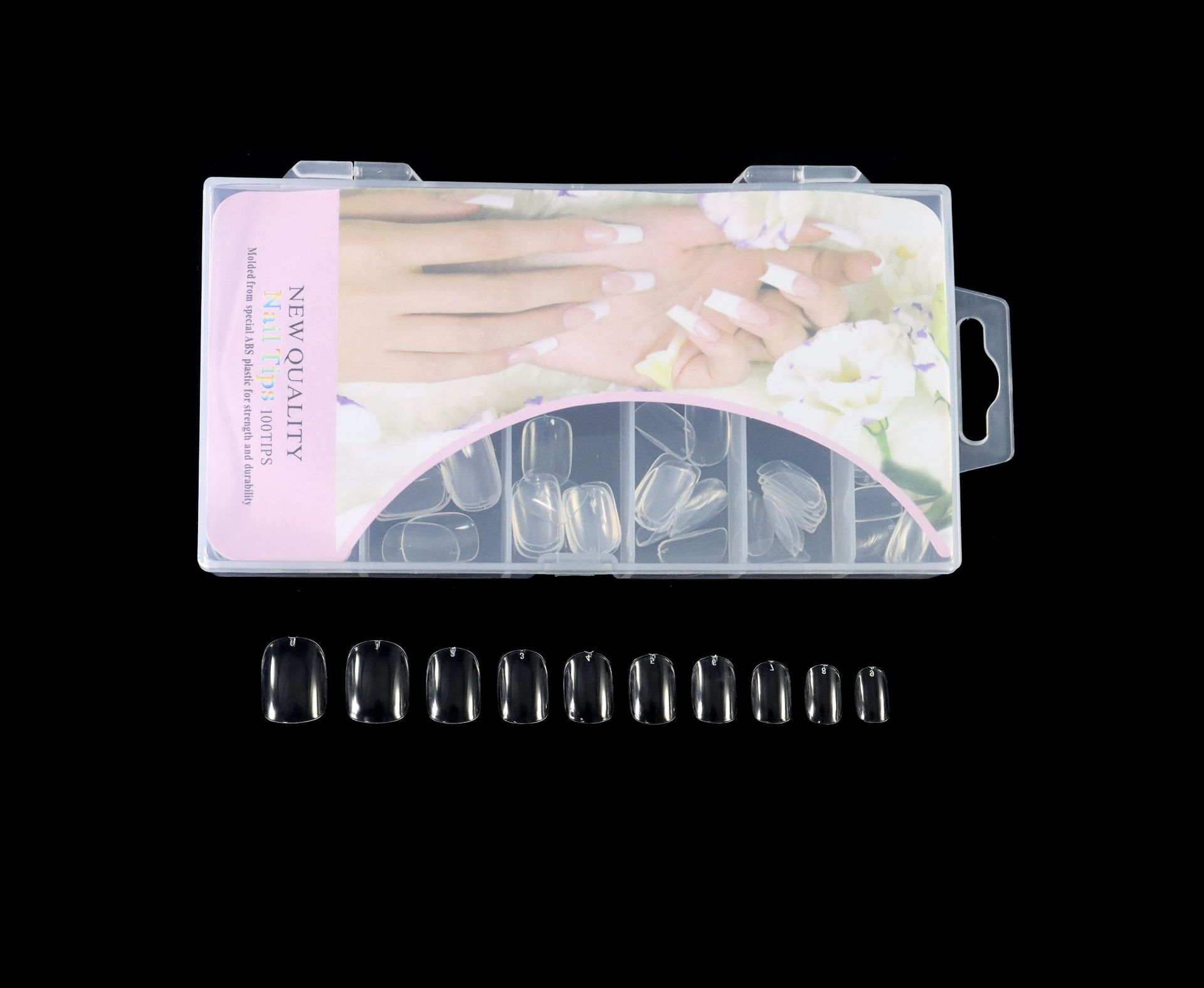 Uñas postizas de 120 piezas, transparentes, sin marcas, semi-completas, al por mayor