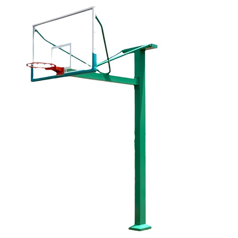 Fabricante de rack de baloncesto de tubería cuadrada en forma de T tipo elevador al aire libre enterrado rack de baloncesto estándar de entrenamiento doméstico para adultos