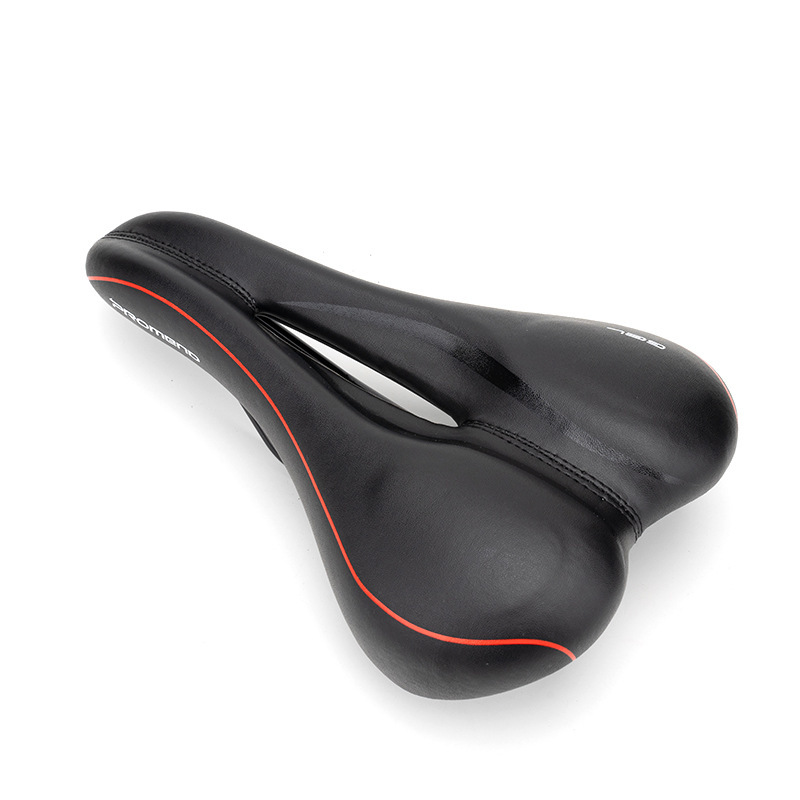 Promend cómodo cojín de bicicleta de montaña 565 transpirable sillín de silicona hueco ocio asiento cojín asiento bolsa