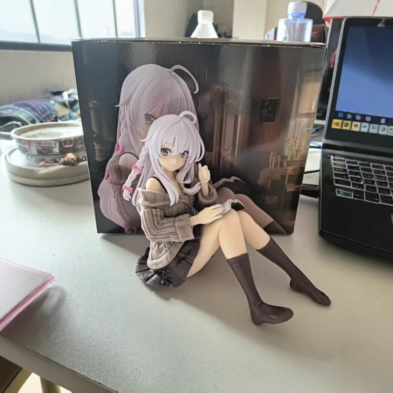 魔女の旅 イレーナ 座り姿勢 読書 美少女 フィギュア ショートスカート アニメ 二次元 シャーシ 車の装飾品|undefined