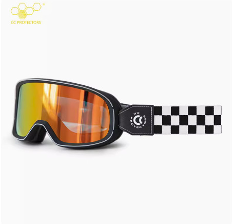 CC Knight gafas motocicleta HD gafas de visión simple retro gafas motocicleta al aire libre hombres y mujeres anti-niebla