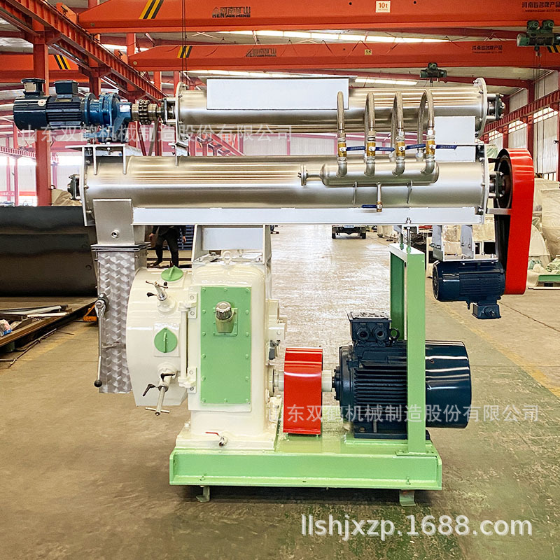 供应5吨鸡饲料颗粒机生产厂家双鹤350型环模鱼虾饲料造粒机