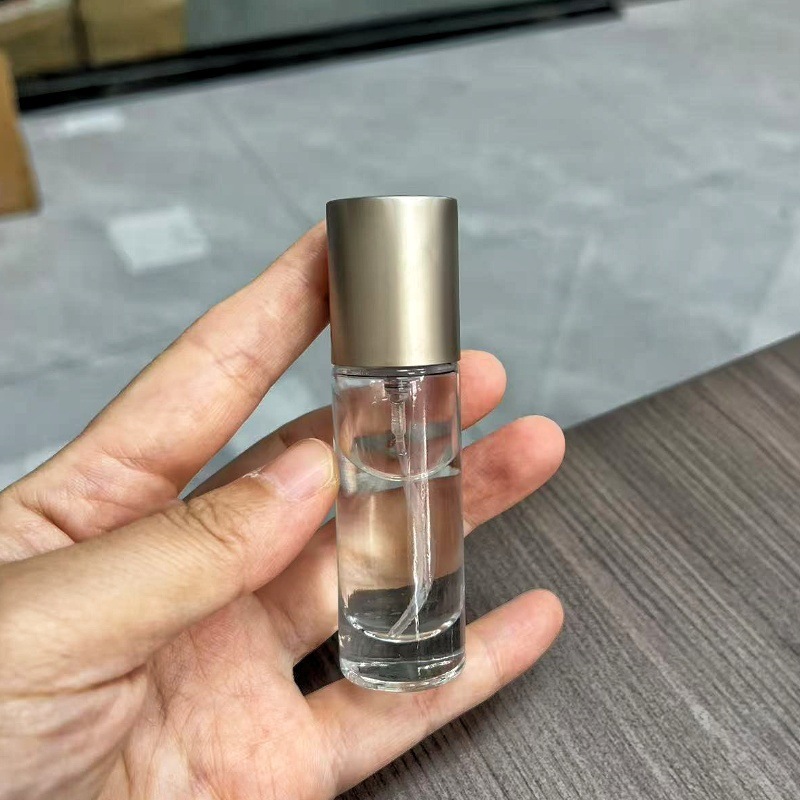 10ML15ML卡口分装瓶便携式玻璃喷雾香水瓶空瓶按压式胡桃木榉木盖|undefined