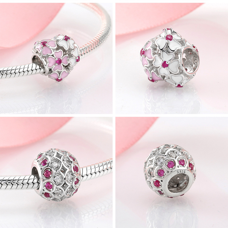 1 Piece Silver Zircon Flower Fashion display picture 1