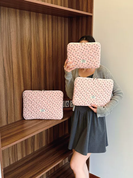 New Korean style floral fashion computer bag 11 inch ipad tablet bag 13 inch 15 inch laptop storage bag