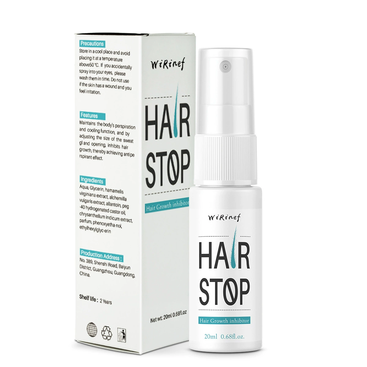 Спрей Hair Stop 20 мл, ингибирование роста волос и удаление, портативная бутылочка