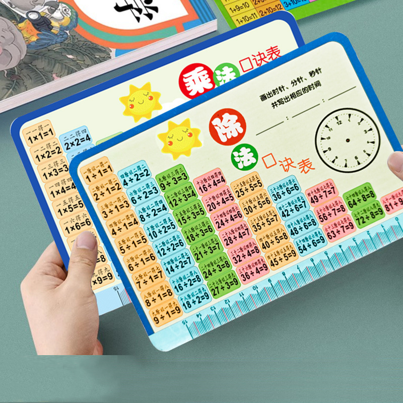 Multiplication Table 99 Multiplication and Division Formula Cards Primary School Mathematics Second Grade Recitation Artifact Pinyin Subtraction Cards