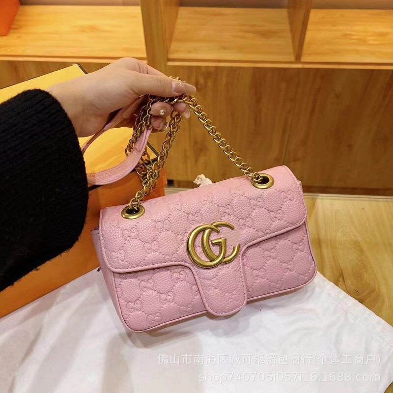 外贸热销GG包包经典时尚双G女包链条包酒神单肩斜挎包马蒙包bag|undefined