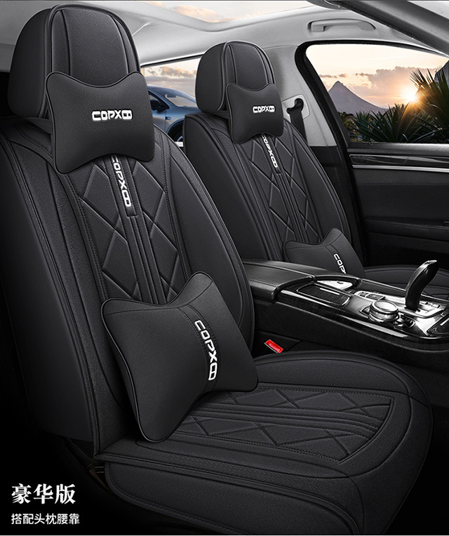 Cross-Border Car Seat Covers for Five Seats, Universal Full Surround, All-Season Cushion Covers, Linen Breathable Seat Covers, Seat Cushions