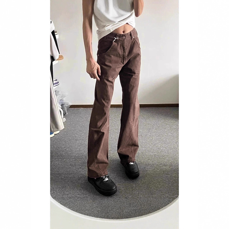 Maillard Retro High Street Leg-Lengthening Pants Men's Autumn and Winter American Slim Jeans Narrow Version Work Pants Maillard Retro High Street Leg-Lengthening Pants Men's Autumn and Winter American Slim Jeans Narrow Version Work Pants