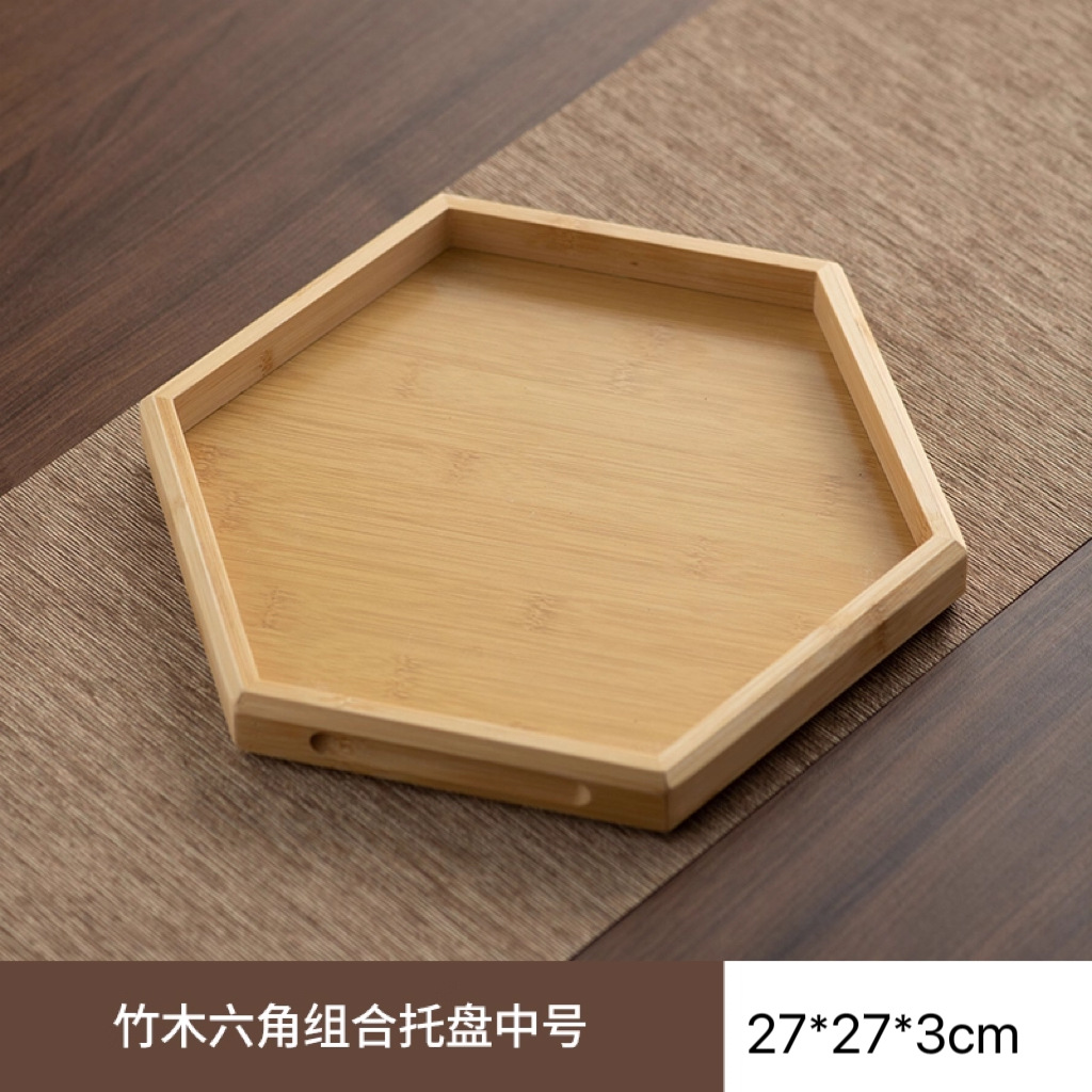 木製トレイレストラン商業不規則な中国のトレイドライフルーツトレイ竹ホテルの食事トレイお茶作り