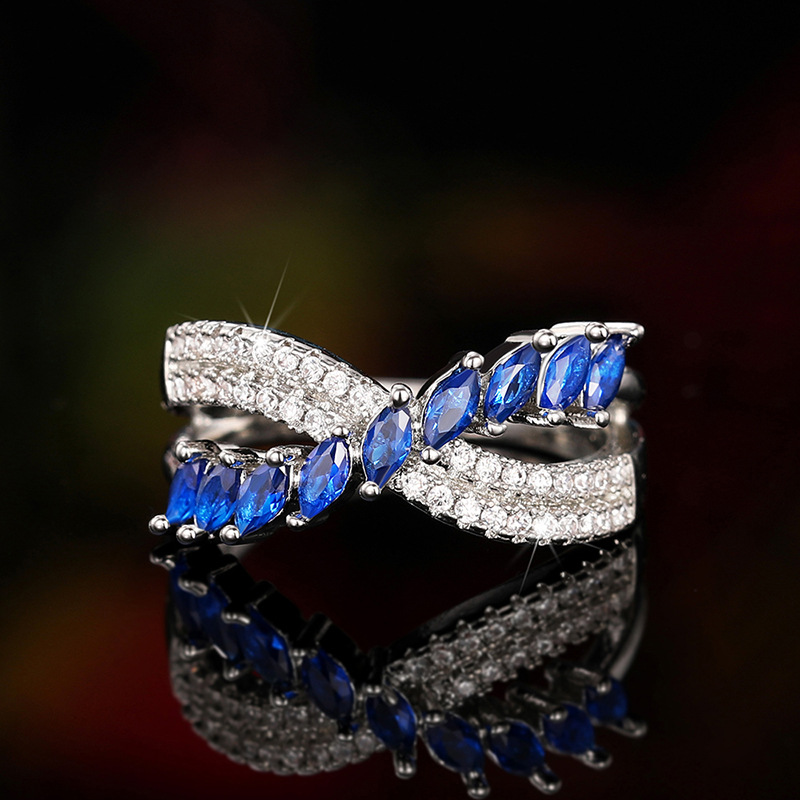 Bague femme avec pierre précieuse bague royale en cuivre mode_voghion.com