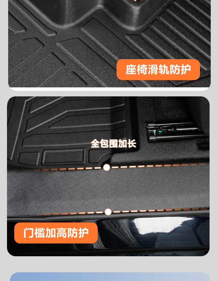 Suitable for Chery 23-26 Models Tiggo 9 Five-Seater and Seven-Seater C-Dm Full Surround Tpe Car Floor Mats and Carpets