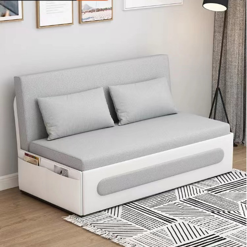 Dual-purpose Foldable Sofa Bed Living Room 1.2 m Multi-functional Single Double 1.5 Technology Cloth Small Apartment Simple Modern