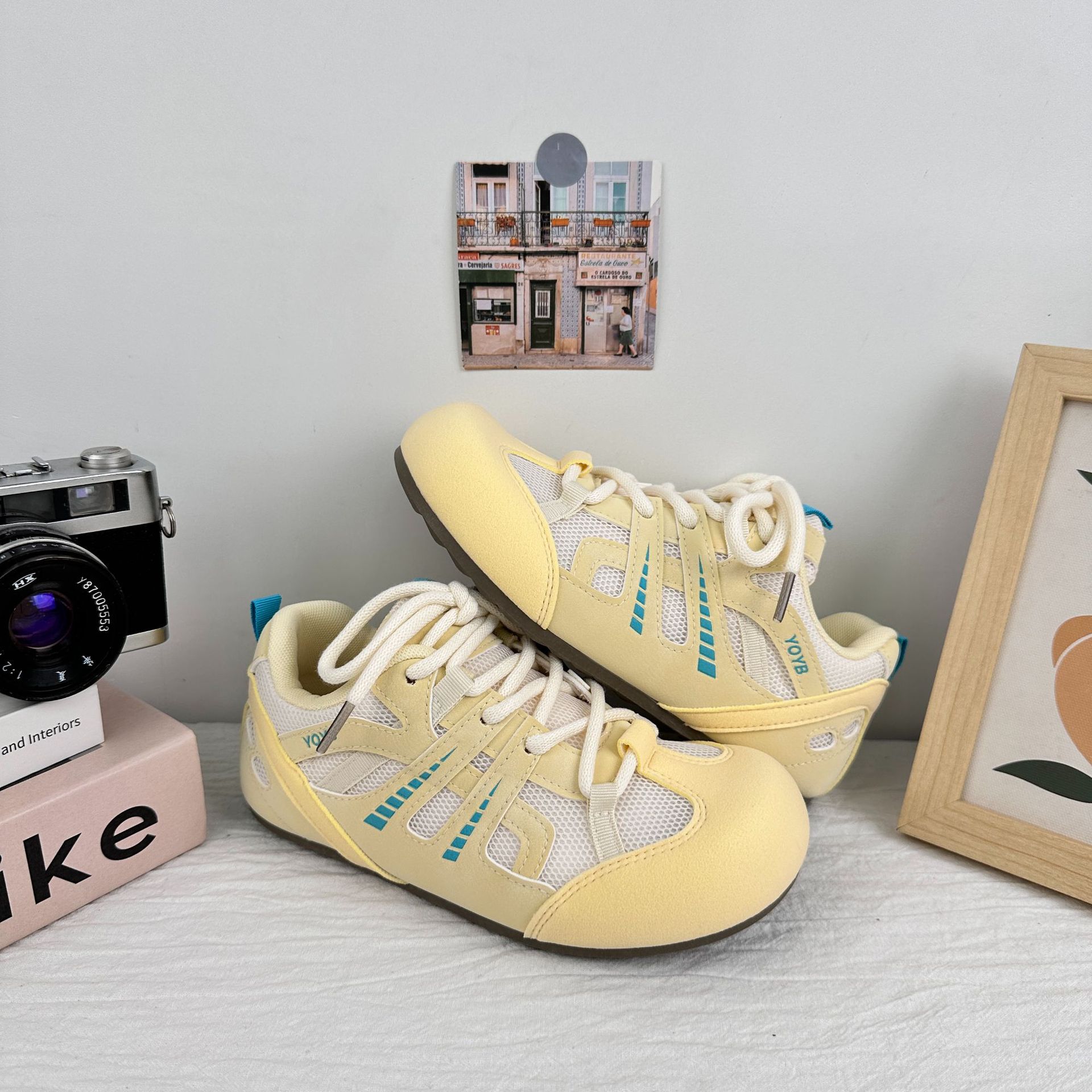Yuanbo nicho zapatos de skate para mujeres 2025 nuevo verano delgado soleos transpirables zapatos casuales de malla universal zapatos de entrenamiento alemán image 8