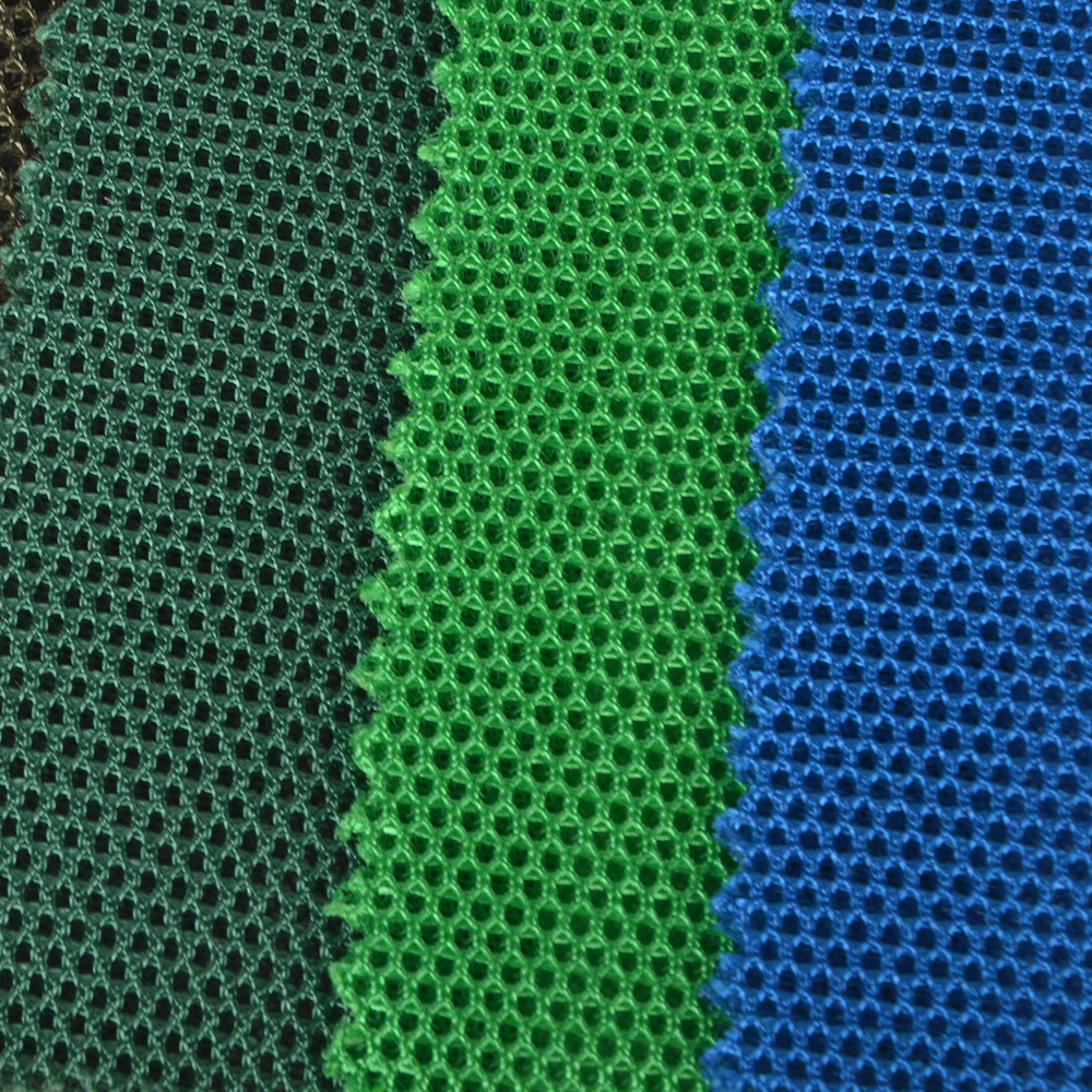 现货批发325平方克箱包鞋材3D透气三明治夹层网布 小孔背包双肩包